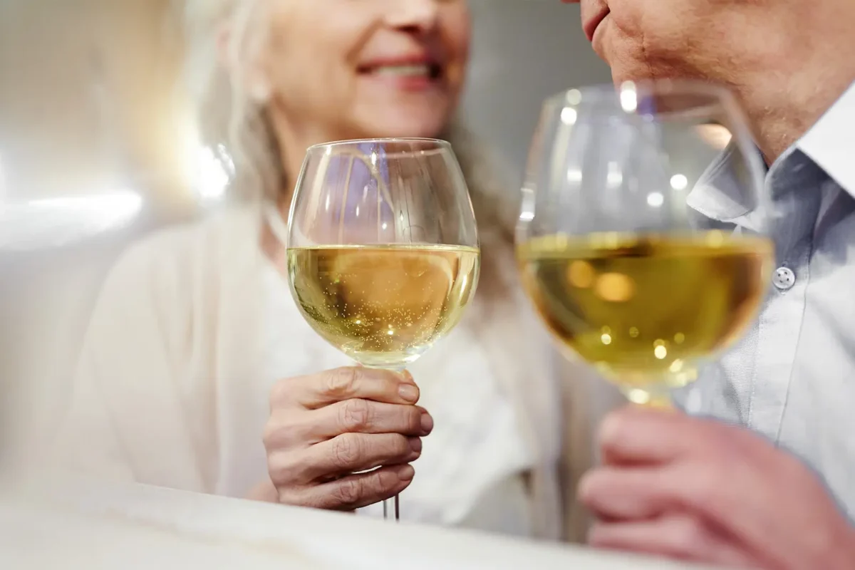 a couple drinking wine for anniversaries, weddings and special occasions