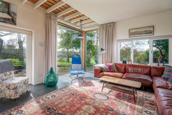 The living room at The Garden House in Norton St Philip near Bath